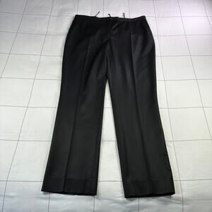 Jil Sander Trouser Pants Womens 12 Black Wool Career Classic Straight Leg Work